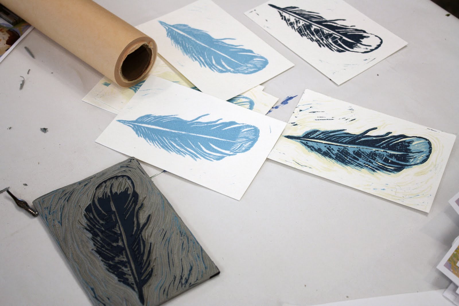 Feather+Reduction+Print+Process.jpg (1600×1067) Teaching art