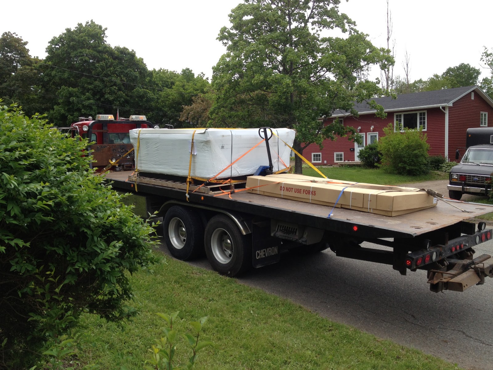 Cedar Crest June 7 the hot tub arrived