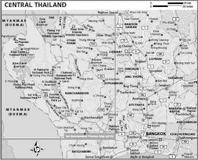 Map of Central Thailand