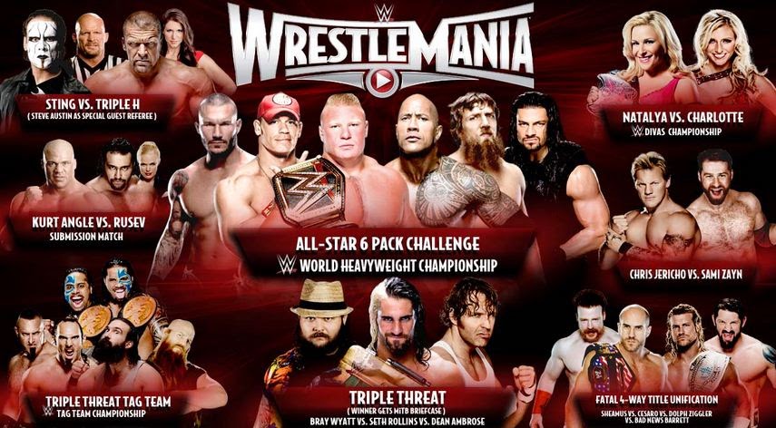 Image result for wrestlemania 31 matches