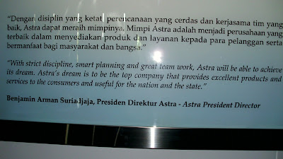 Kata-kata motivasi dari Benjamin Arman Suriadjaja (Presiden Direktur Astra) 