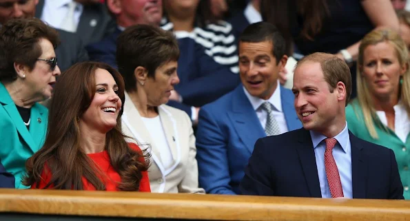 Catherine, Duchess of Cambridge and Prince William, Duke of Cambridge attend day nine of the Wimbledon Tennis Championships at Wimbledon 