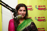 Actress Dimple Kapadia At Radio Mirchi Studio
