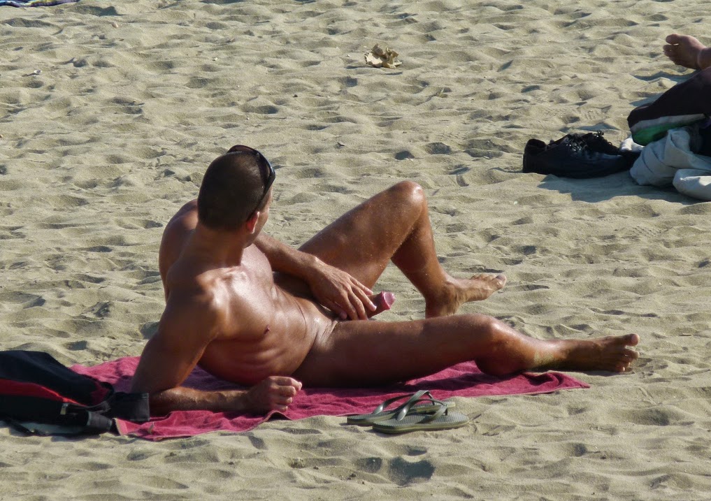 Bikini twins lick penis on beach