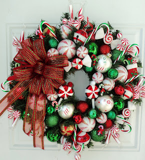 Canada Floral Delivery Blog: Making a candy cane Christmas wreath