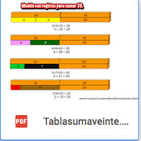 SUMA 20 CON REGLETAS