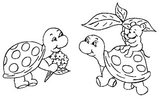 desenho de tartaruguinhas para pintar