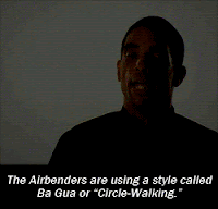 "The Airbenders are using a style called Ba Gua, or 'Circle-Walking'."