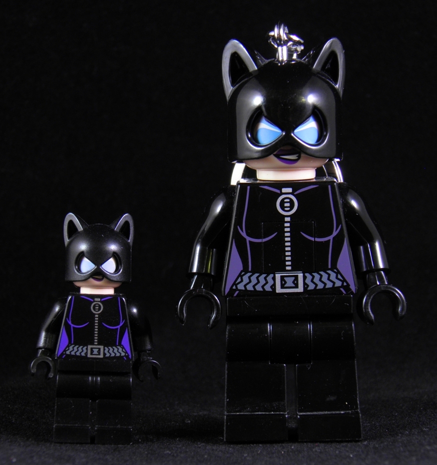 She's Fantastic Lego Flashlight CATWOMAN Keychain!