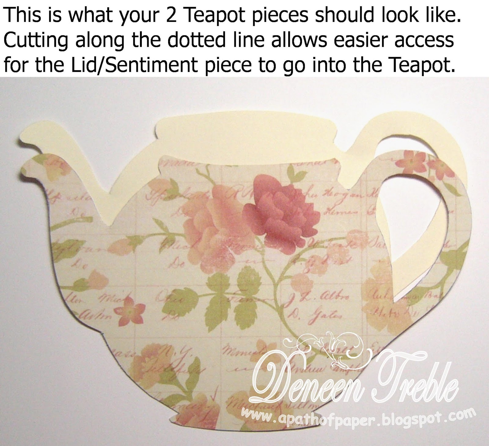 A Path of Paper Top Tip Tuesday Teapot Card & Tutorial