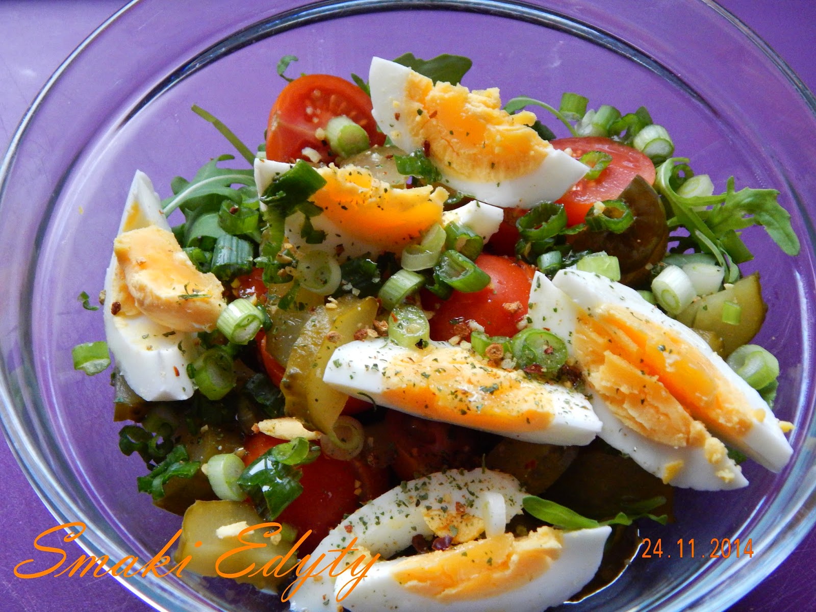 Smaki Edyty: Sałatka z jajkiem