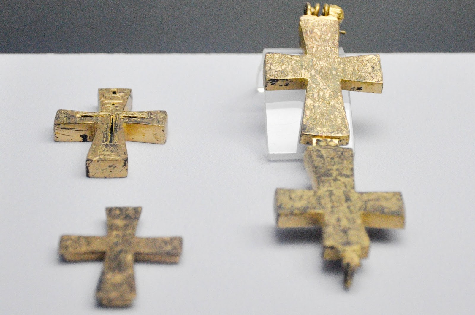 Old Bulgarian crosses, The Museum, Pliska, Bulgaria