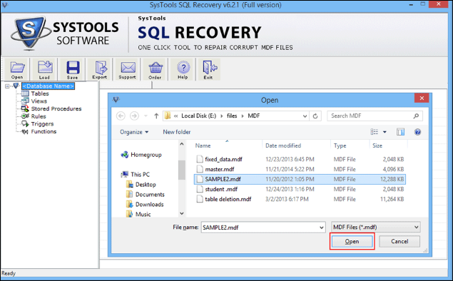 add mdf file