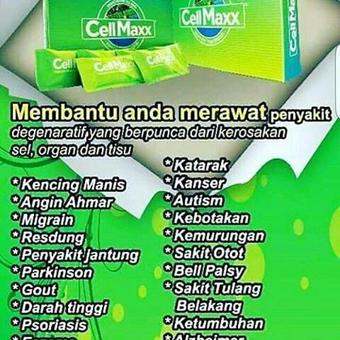 Penawar Segala Penyakit InsyaAllah, Pelbagai Pengakuan Pengguna Cellmaxx.. klik gambar di bawah