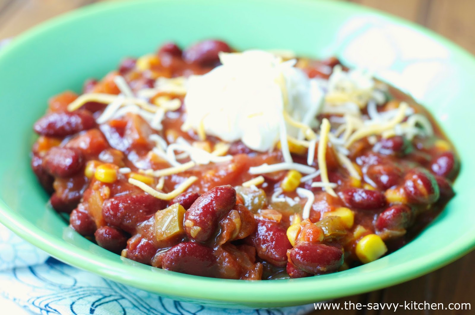 The Savvy Kitchen 30Minute Stovetop Vegetarian Chili (GlutenFree)