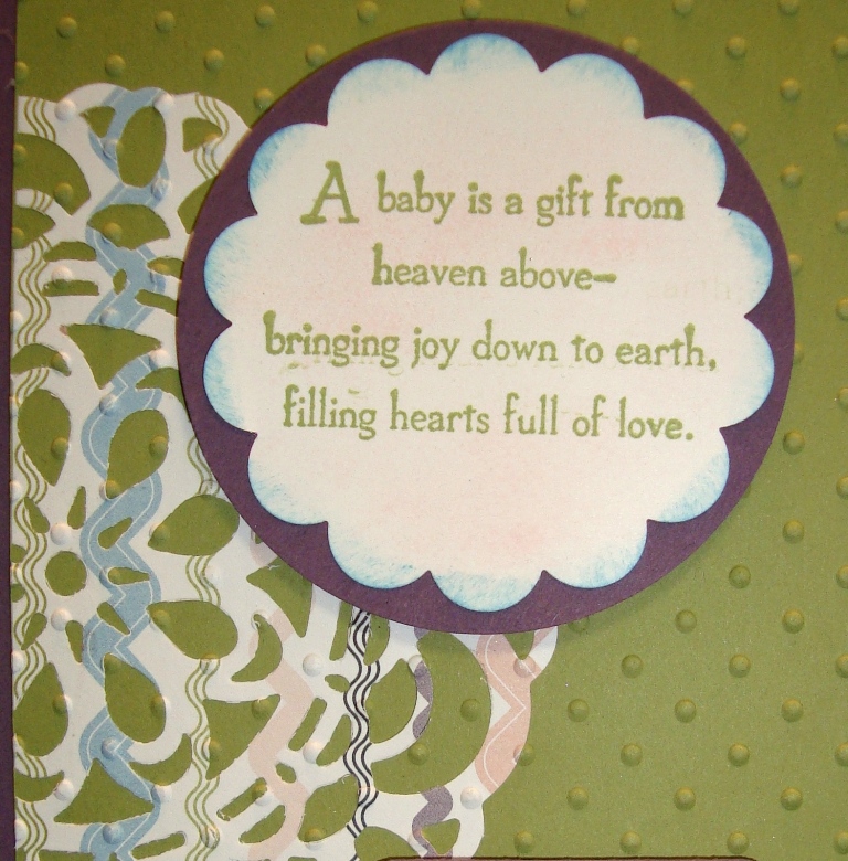 Stampin For Me God's Blessings Baby Card