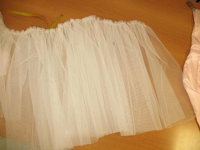 come arricciare balza in tulle,come cucire tulle da sposa,come cucire sottogonna da sposa