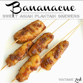 Bananacue recipe (Sweet Asian Plantain Skewers) on Diane's Vintage Zest!  #recipe #dessert #sweet