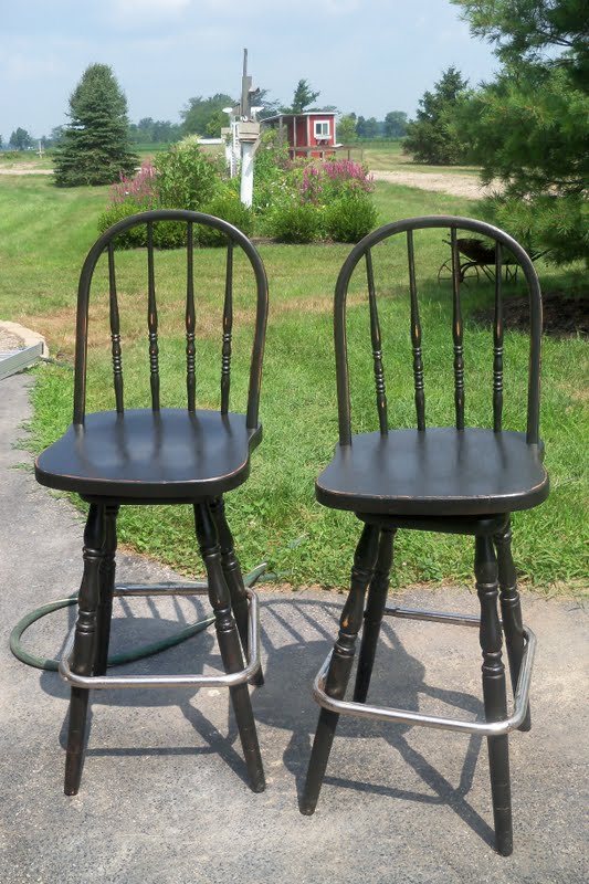 French Hen Farm bar stool redo