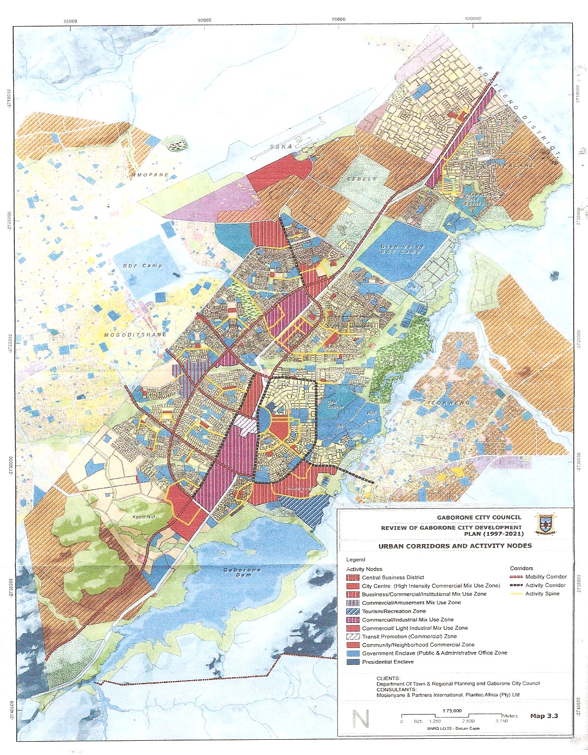 Gaborone Map With Plot Numbers Mmegi Articles: Planning History Of Gaborone-