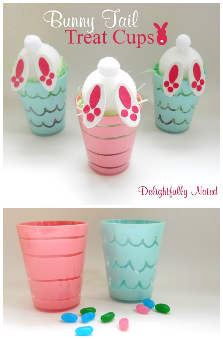 Adorable and Easy Easter Idea for the kids! Bunny Tail Treat Cups