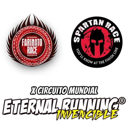 Logotipos de las carreras Farinato Race, Spartan Race y Eternal Running