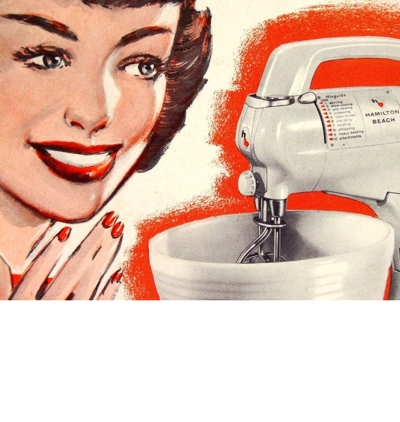 The Red Shoe Cook Meet Hamilton Beach "Chrome" mixer Model K Circa 1965