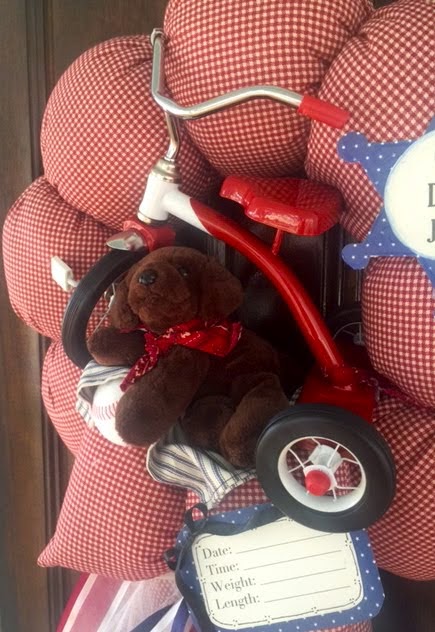 105. "Tricycle, puppy dog and ball" Baby wreath