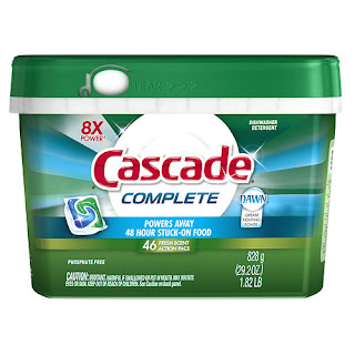 Drugstore 20% off everything: Cascade Complete ActionPacs Dishwasher Detergent, Fresh 46 ea