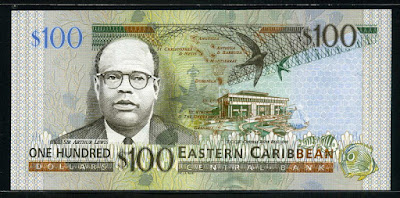 Eastern Caribbean money currency banknotes one hundred Dollars bill