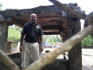 At "Kattale Basadi" temple complex ruins in Barkur.