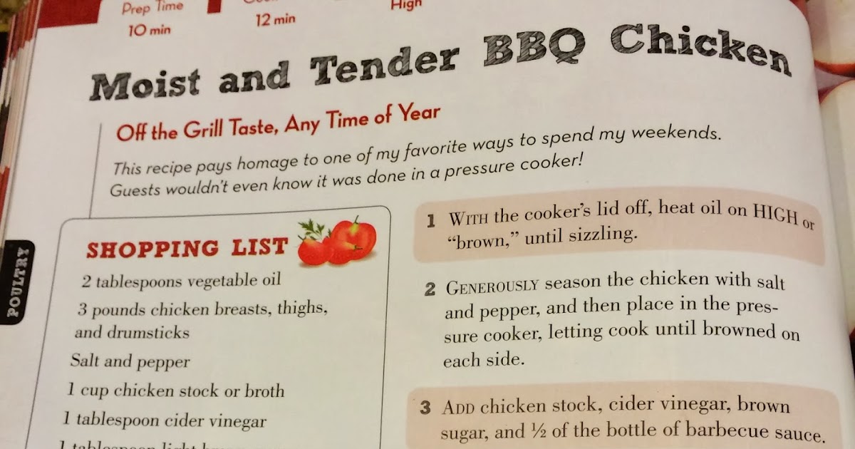 TASTE OF HAWAII BBQ CHICKEN PRESSURE COOKER RECIPE