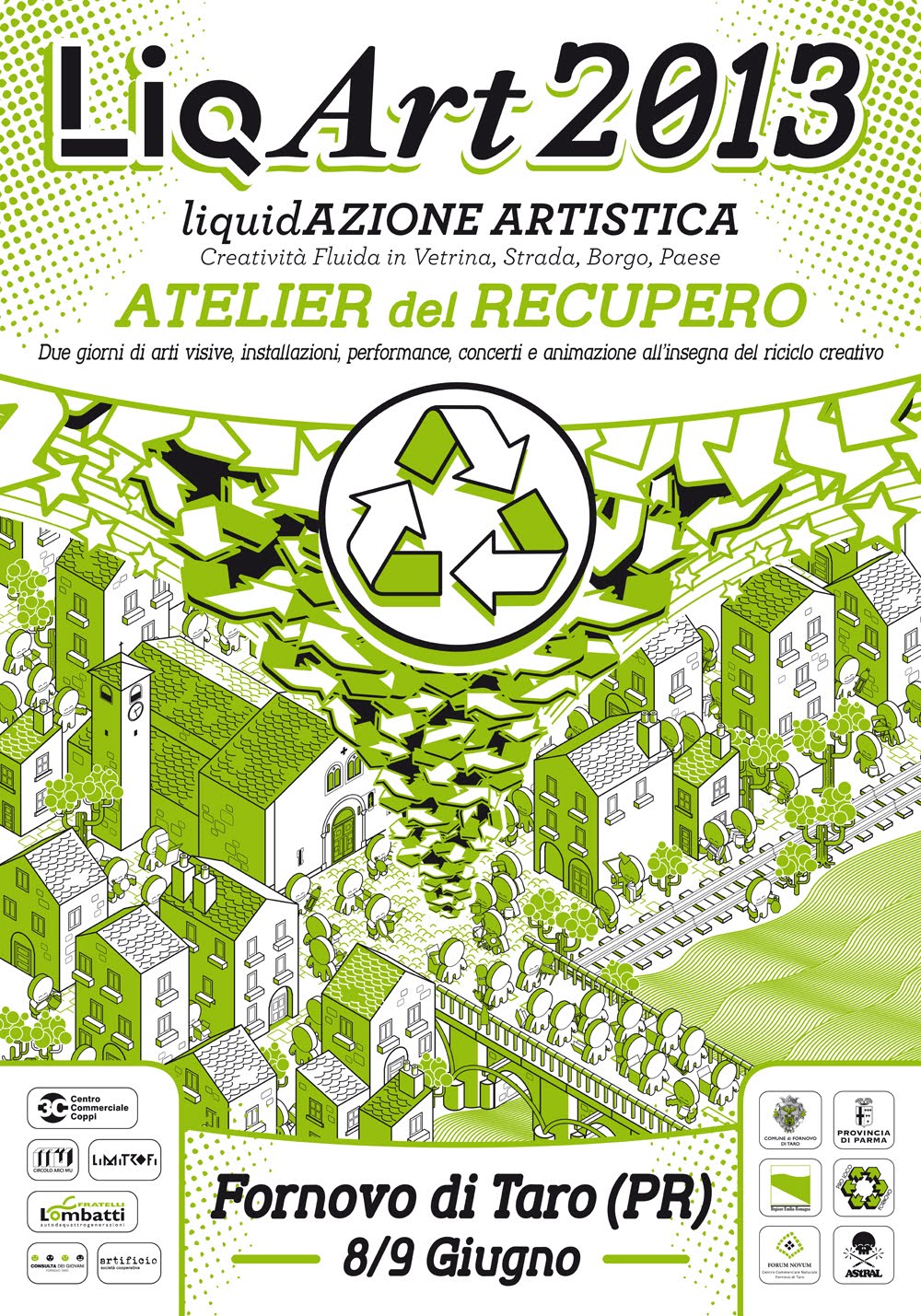 liquidAZIONE ARTISTICA. Creatività fluida in vetrina, strada, borgo, paese                         