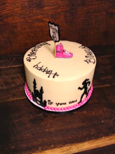 Sweet T's Cake Design: !/2 Marathon Run Birthday Cake