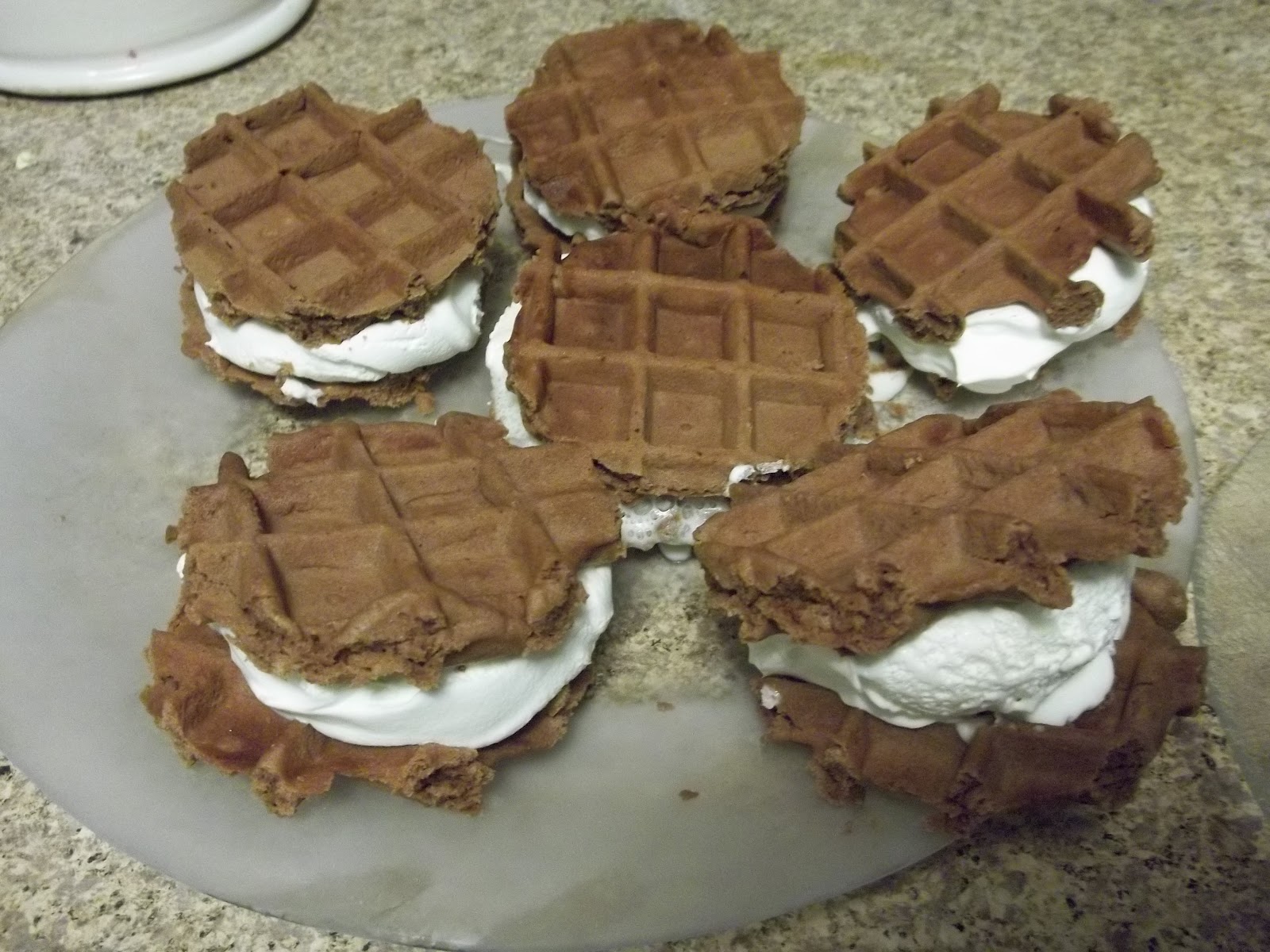Brownie Waffle Ice Cream Sandwiches One Brown Mom