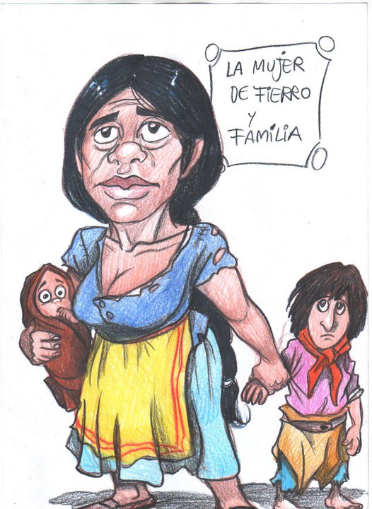 LA MUJER DE FIERRO CON SUS HIJOS