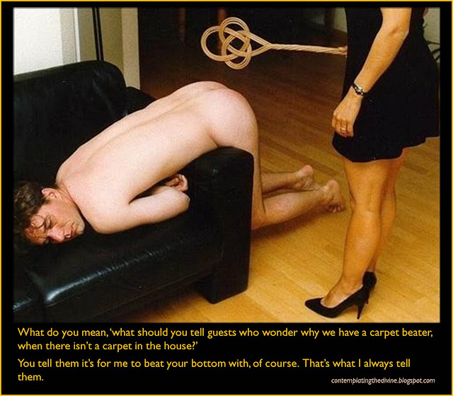 Femdom carpet beater too