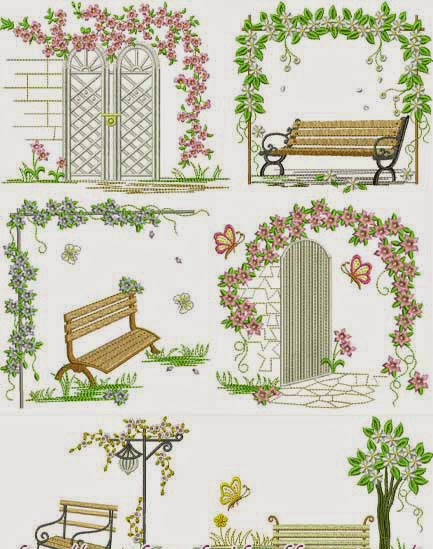 Dreams Free Embroidery: Romantic Garden Free Embroidery