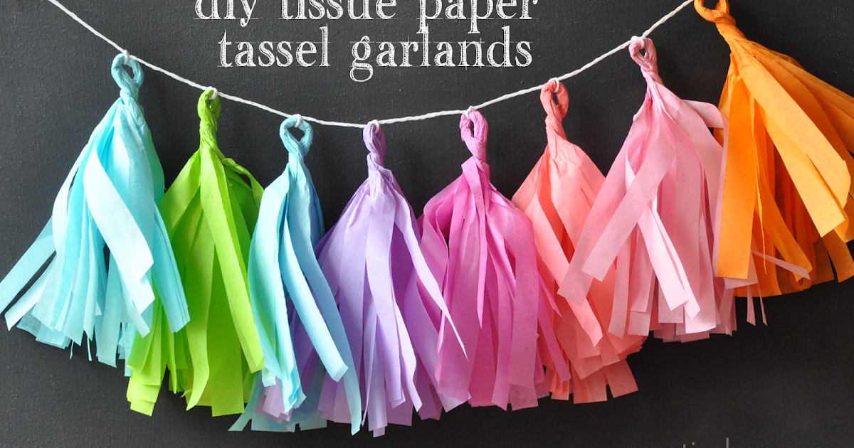 the creative bag blog diy tissue paper tassel garlands and colour