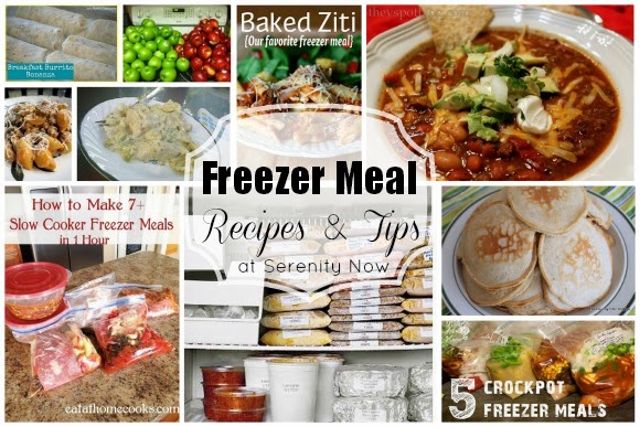Freezer Meal Recipes and Tips (a Round-Up), at Serenity Now