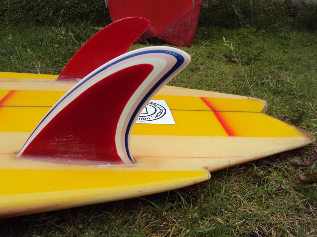 vintage surfboard collector UK Karma twin fin by Dave Farrow