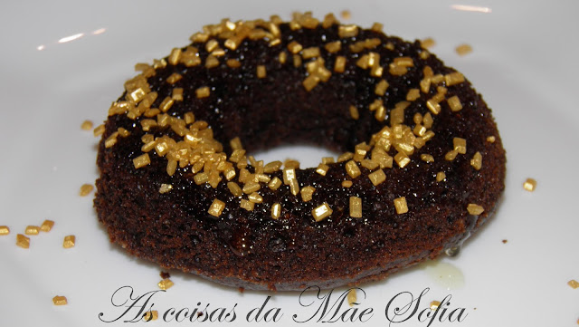 Donuts de alfarroba com cobertura de mel / Carob donuts with honey topping