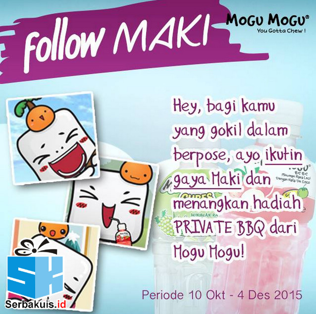 Kontes Foto Follow Maki Berhadiah 3 Pulsa & Boneka per Minggu Kontes Foto Follow Maki Berhadiah 3 Pulsa & Boneka per Minggu