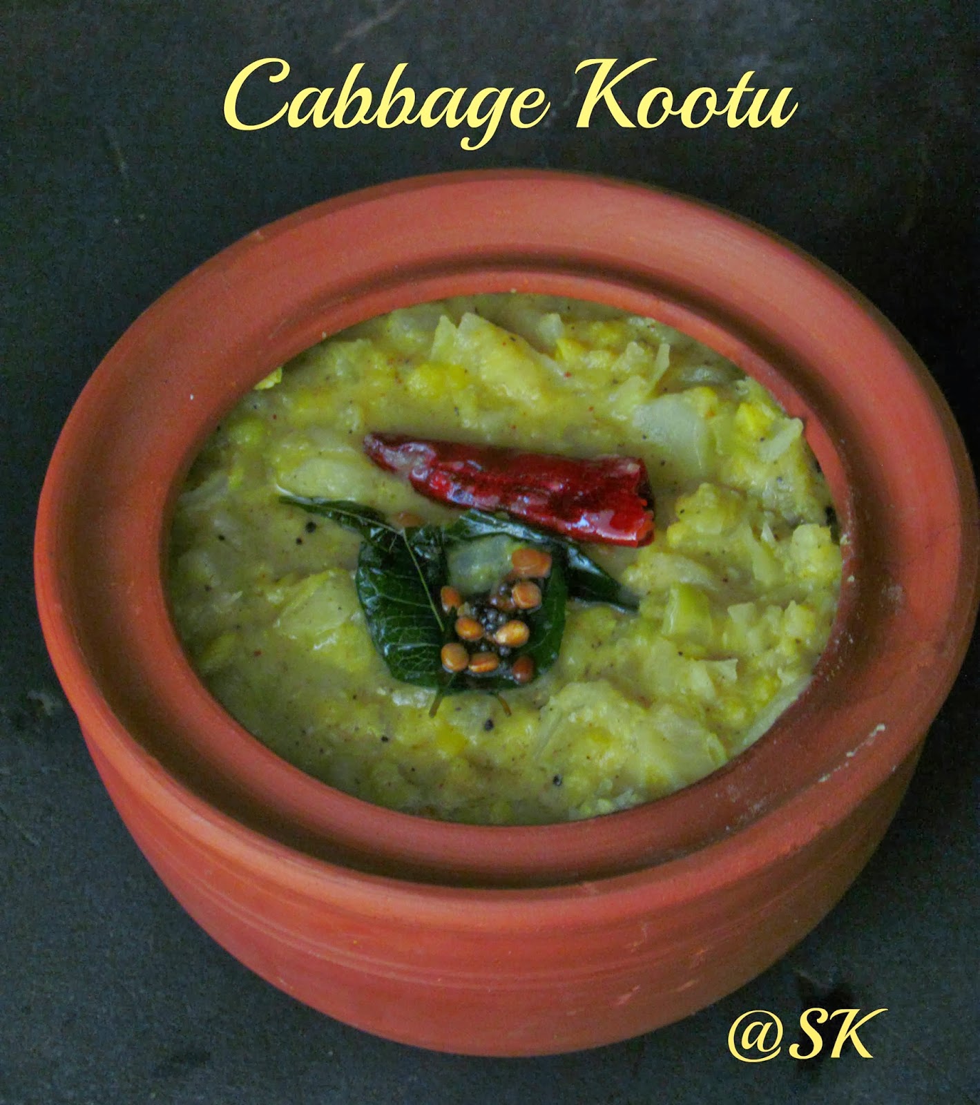 Savitha's Kitchen Quick Cabbage Kootu