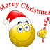 Smiley with Candy Cane Gif Merry Christmas