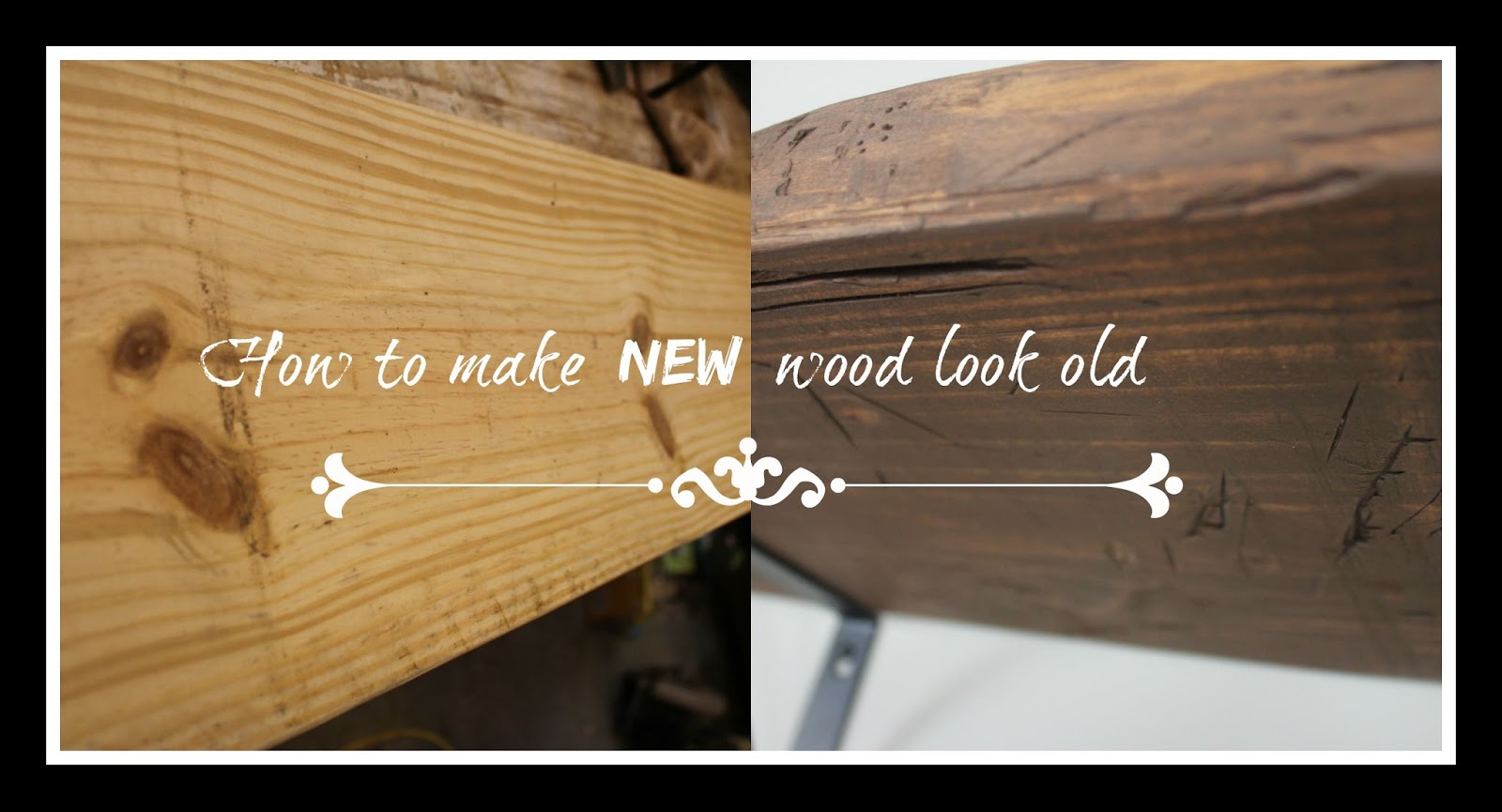 I'm Sharon with you... How to make NEW wood look OLD