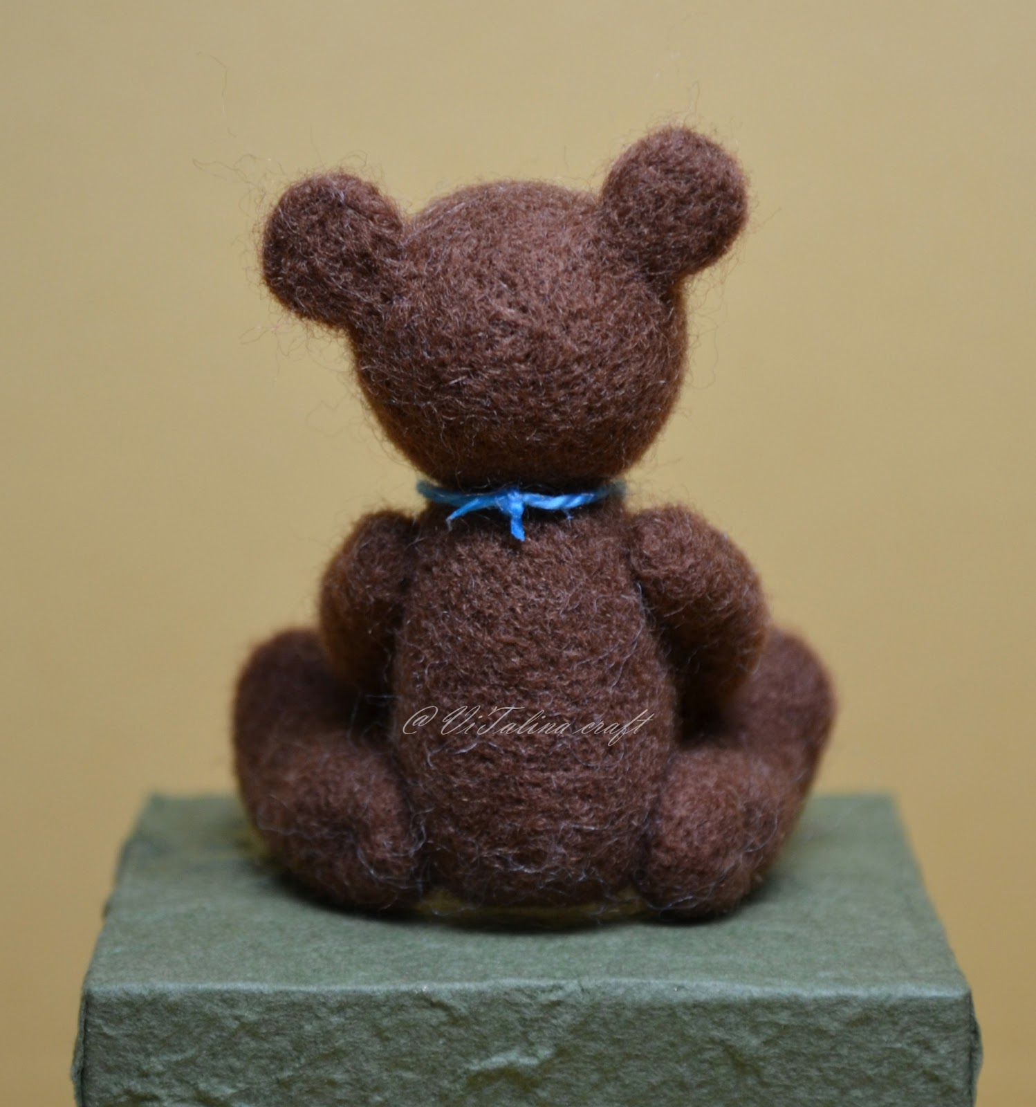 Brownie OOAK Needle Felted Teddy Bear ViTalina Craft