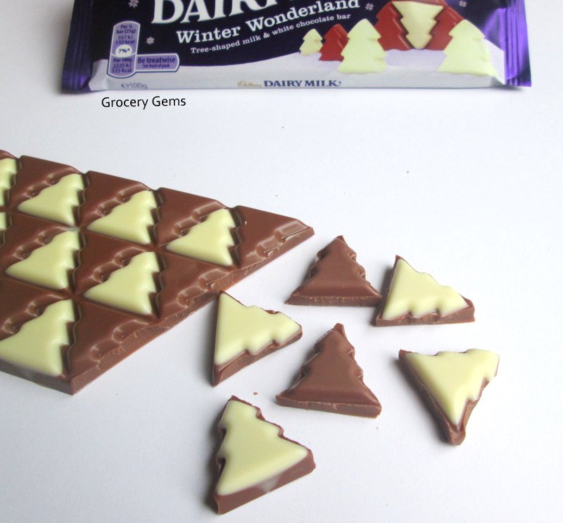 Grocery Gems New Cadbury Dairy Milk Winter Wonderland Tree Shaped