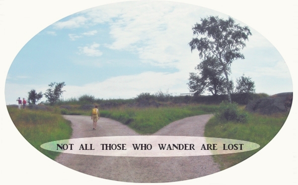 <center> not all those who wander are lost </center>