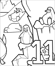 Coloring Pages for Kids: Funny Number Eleven Coloring Pages